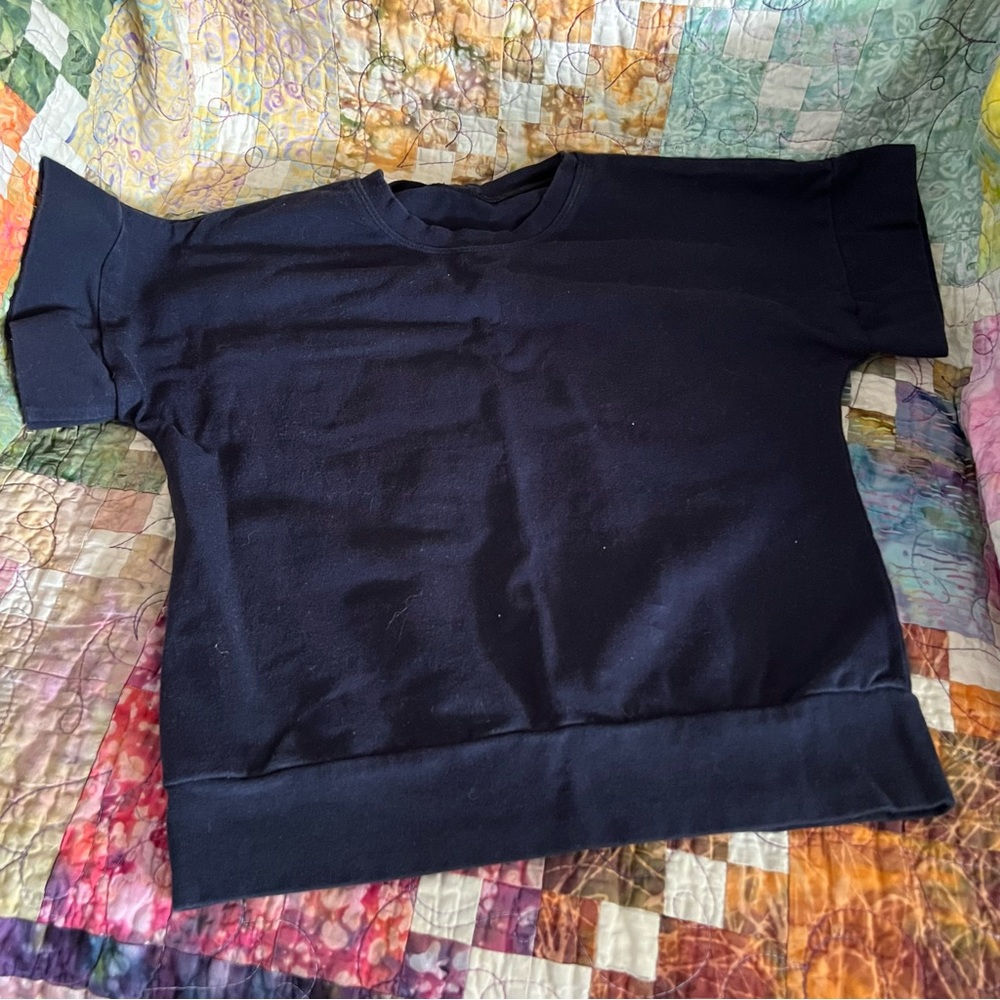 Snuggabumz Handmade/Small Shop Basic Navy Blue Short Sleeve Tee - Size 4-6 Years